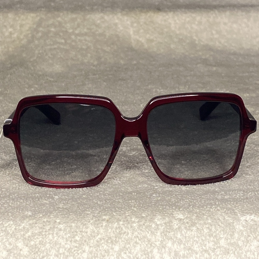 NEW IN BOX Saint Laurent 54mm Square Sunglasses in Brown [IN CASE] - Picture 2 of 8